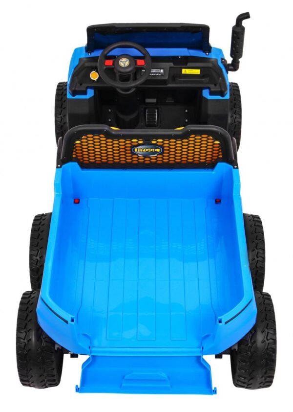 Masinuta electrica „Tractor tip ferma” 4×4 cu remorca (A730) Albastru